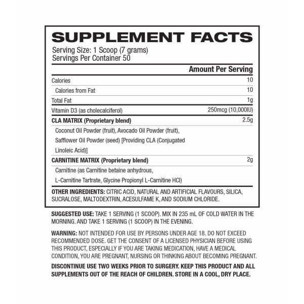 CLA + CARNITINE 350G Protein Shop Tunisia